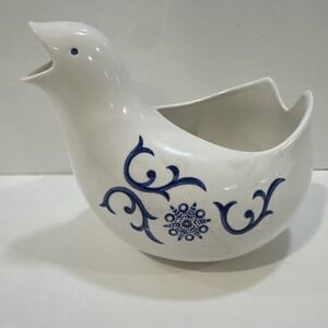 Vintage Eva Zeisel Bird Pitcher Bowl Ironstone Oven Proof Snowflake Design